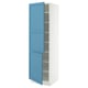 SEKTION Armoire haute + tablette/2ptes, blanc/Lerhyttan bleu, 24x24x80 "