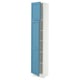 SEKTION Armoire haute + tablette/2ptes, blanc/Lerhyttan bleu, 15x15x80 "
