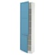 SEKTION Armoire haute + tablette/2ptes, blanc/Lerhyttan bleu, 24x15x90 "