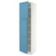 SEKTION Armoire haute + tablette/2ptes, blanc/Lerhyttan bleu, 24x24x90 "