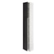 SEKTION Armoire haute + tablette/2ptes, blanc/Lerhyttan teinté noir, 15x15x90 "