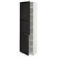 SEKTION Armoire haute + tablette/2ptes, blanc/Lerhyttan teinté noir, 24x15x80 "