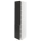 SEKTION Armoire haute + tablette/2ptes, blanc/Nickebo anthracite mat, 18x24x80 "