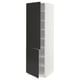 SEKTION Armoire haute + tablette/2ptes, blanc/Nickebo anthracite mat, 24x24x80 "