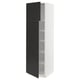 SEKTION Armoire haute + tablette/2ptes, blanc/Nickebo anthracite mat, 24x24x80 "