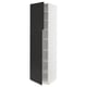 SEKTION Armoire haute + tablette/2ptes, blanc/Nickebo anthracite mat, 24x24x90 "