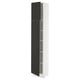 SEKTION Armoire haute + tablette/2ptes, blanc/Nickebo anthracite mat, 15x15x80 "