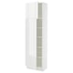 SEKTION Armoire haute + tablette/2ptes, blanc/Ringhult blanc, 24x15x80 "