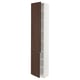 SEKTION Armoire haute + tablette/2ptes, blanc/Sinarp brun, 18x15x90 "
