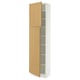 SEKTION Armoire haute + tablette/2ptes, blanc/Sinarp chêne plaqué, 24x15x90 "