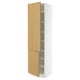 SEKTION Armoire haute + tablette/2ptes, blanc/Sinarp chêne plaqué, 24x24x90 "