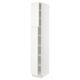 SEKTION Armoire haute + tablette/2ptes, blanc/Vallstena blanc, 15x24x90 "