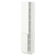 SEKTION Armoire haute + tablette/2ptes, blanc/Vallstena blanc, 18x15x80 "