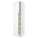 SEKTION Armoire haute + tablette/2ptes, blanc/Vallstena blanc, 24x24x90 "