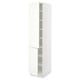 SEKTION Armoire haute + tablette/2ptes, blanc/Vallstena blanc, 18x24x80 "