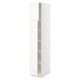 SEKTION Armoire haute + tablette/2ptes, blanc/Vallstena blanc, 15x24x80 "