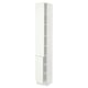 SEKTION Armoire haute + tablette/2ptes, blanc/Vallstena blanc, 15x15x90 "
