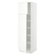 SEKTION Armoire haute + tablette/2ptes, blanc/Vallstena blanc, 24x24x80 "
