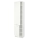 SEKTION Armoire haute + tablette/2ptes, blanc/Vallstena blanc, 24x15x90 "