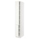 SEKTION Armoire haute + tablette/2ptes, blanc/Vallstena blanc, 15x24x90 "