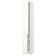 SEKTION Armoire haute + tablette/2ptes, blanc/Vallstena blanc, 15x15x80 "