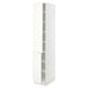 SEKTION Armoire haute + tablette/2ptes, blanc/Vallstena blanc, 15x24x80 "