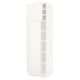 SEKTION Armoire haute + tablette/2ptes, blanc/Veddinge blanc, 24x24x80 "