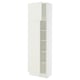 SEKTION Armoire haute + tablette/2ptes, blanc/Veddinge blanc, 24x15x80 "