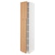 SEKTION Armoire haute + tablette/2ptes, blanc/Vedhamn chêne, 18x24x90 "