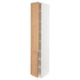 SEKTION Armoire haute + tablette/2ptes, blanc/Vedhamn chêne, 15x24x90 "