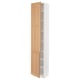 SEKTION Armoire haute + tablette/2ptes, blanc/Vedhamn chêne, 18x15x90 "