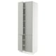 SEKTION Armoire haute + tablettes/4 portes, blanc/Havstorp gris clair, 30x24x90 "