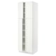 SEKTION Armoire haute + tablettes/4 portes, blanc/Vallstena blanc, 30x24x90 "