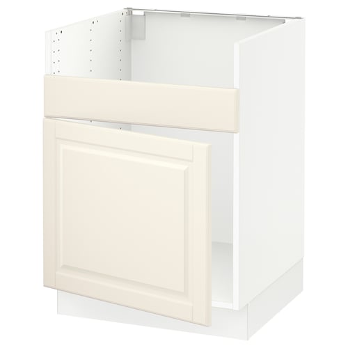 SEKTION Armoire inf pour évier 1 bac HAVSEN, blanc/Bodbyn blanc cassé, 24x24x30 "