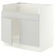 SEKTION Armoire inf pr évier 2 bacs HAVSEN, blanc/Aspudden gris clair, 36x24x30 "