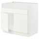 SEKTION Armoire inf pr évier 2 bacs HAVSEN, blanc/Vallstena blanc, 36x24x30 "