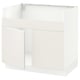 SEKTION Armoire inf pr évier 2 bacs HAVSEN, blanc/Veddinge blanc, 36x24x30 "