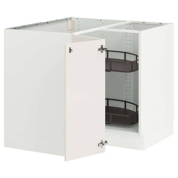 SEKTION Armoire inférieur angl+rgt pivotant, blanc/Veddinge blanc, 38x24x30 "