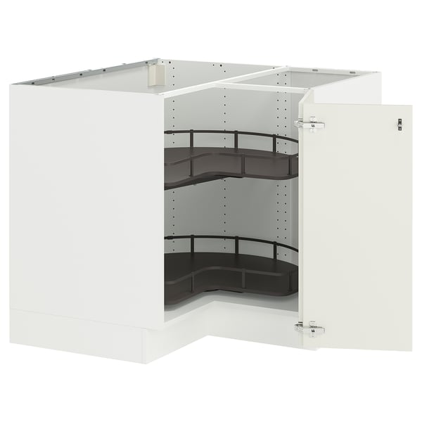 SEKTION Armoire inférieur angl+rgt pivotant, blanc/Veddinge blanc, 38x24x30 "