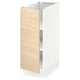 SEKTION Armoire inférieure avec tablettes, blanc/Askersund effet frêne clair, 12x24x30 "