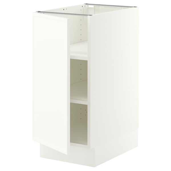 SEKTION Armoire inférieure avec tablettes, blanc/Aspudden blanc mat, 15x24x30 "