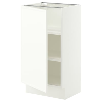 SEKTION Armoire inférieure avec tablettes, blanc/Aspudden blanc mat, 18x15x30 "