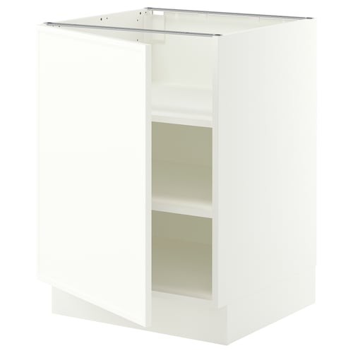 SEKTION Armoire inférieure avec tablettes, blanc/Aspudden blanc mat, 24x24x30 "