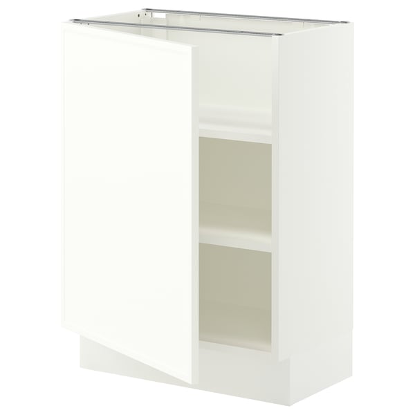 SEKTION Armoire inférieure avec tablettes, blanc/Aspudden blanc mat, 24x15x30 "