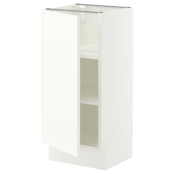 SEKTION Armoire inférieure avec tablettes, blanc/Aspudden blanc mat, 15x15x30 "