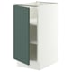 SEKTION Armoire inférieure avec tablettes, blanc/Aspudden gris-vert foncé, 15x24x30 "