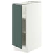 SEKTION Armoire inférieure avec tablettes, blanc/Aspudden gris-vert foncé, 12x24x30 "