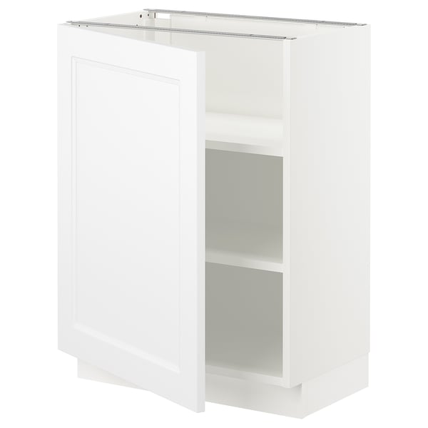 SEKTION Armoire inférieure avec tablettes, blanc/Axstad blanc mat, 24x15x30 "
