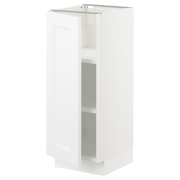 SEKTION Armoire inférieure avec tablettes, blanc/Axstad blanc mat, 12x15x30 "