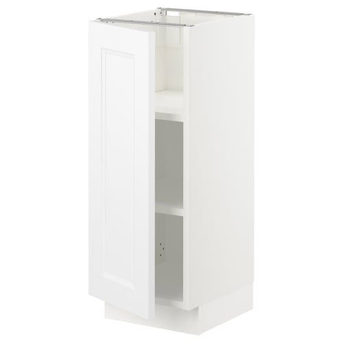 SEKTION Armoire inférieure avec tablettes, blanc/Axstad blanc mat, 12x15x30 "